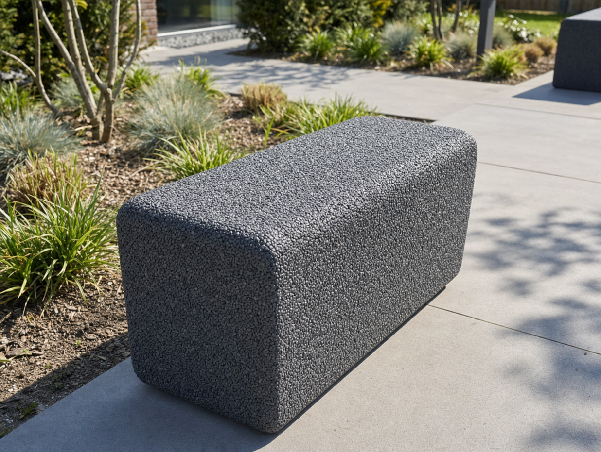 Banc Blocco en résine de marbre — modèle à configurer, Stoneform