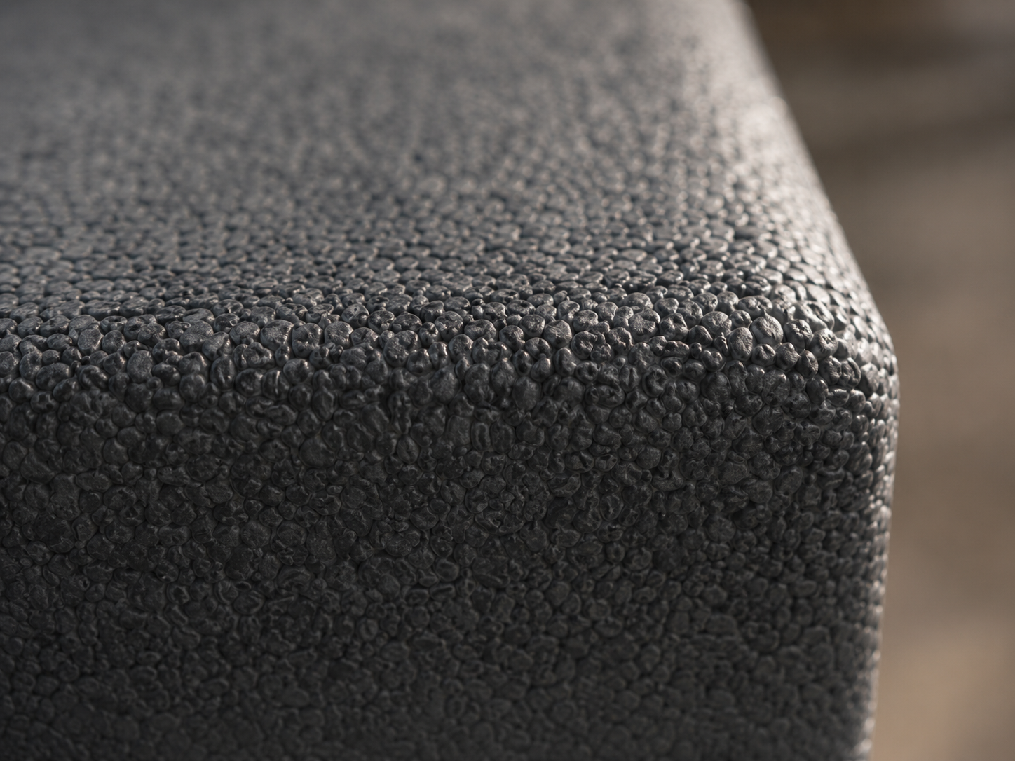 Détail de la texture minérale d'un banc Stoneform