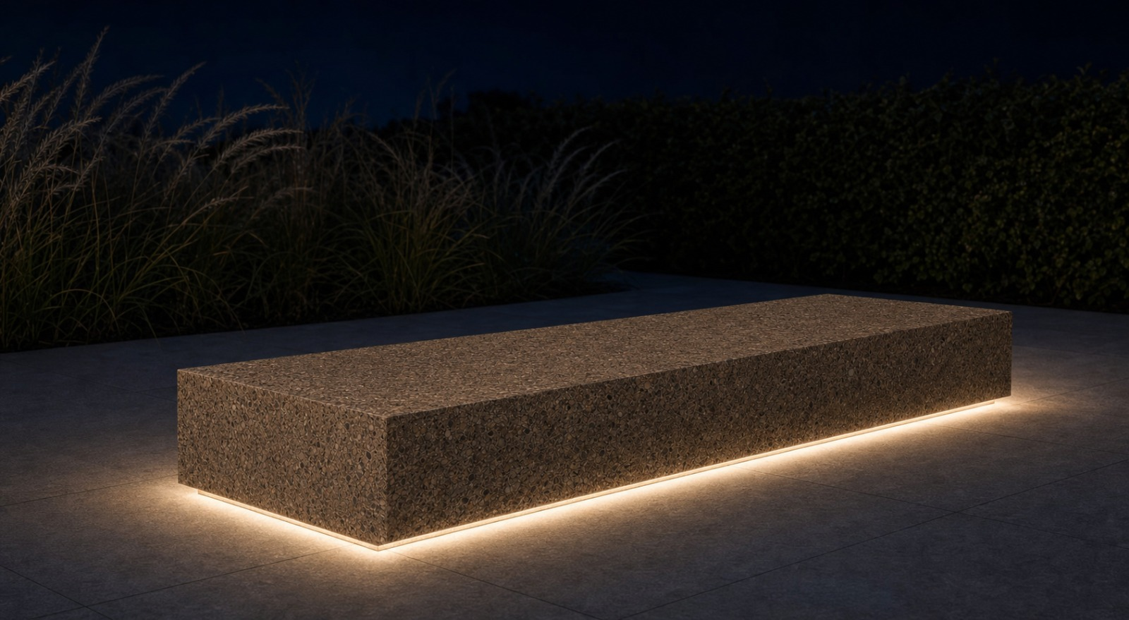 Banc Lastra en résine de marbre — modèle à configurer, Stoneform