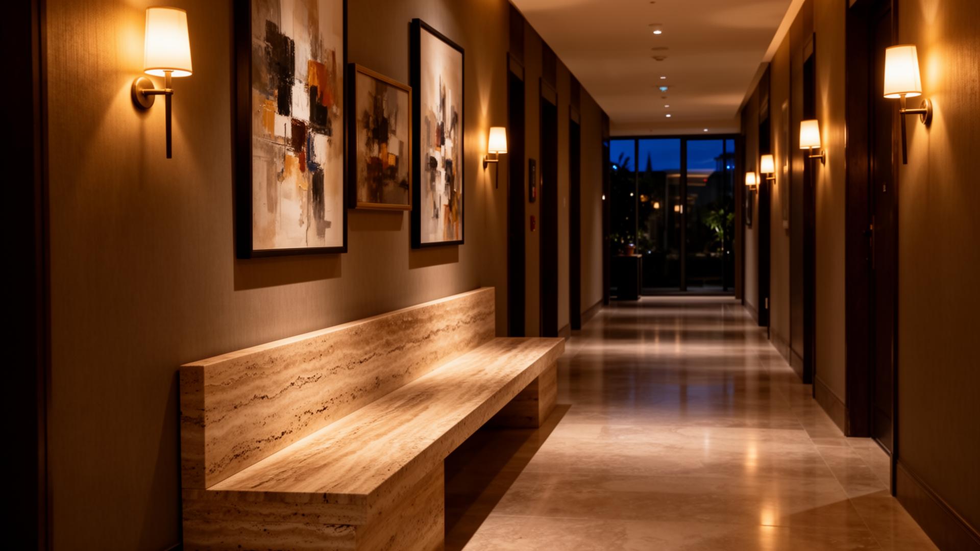 Banc couloir · Hôtel boutique, Lyon