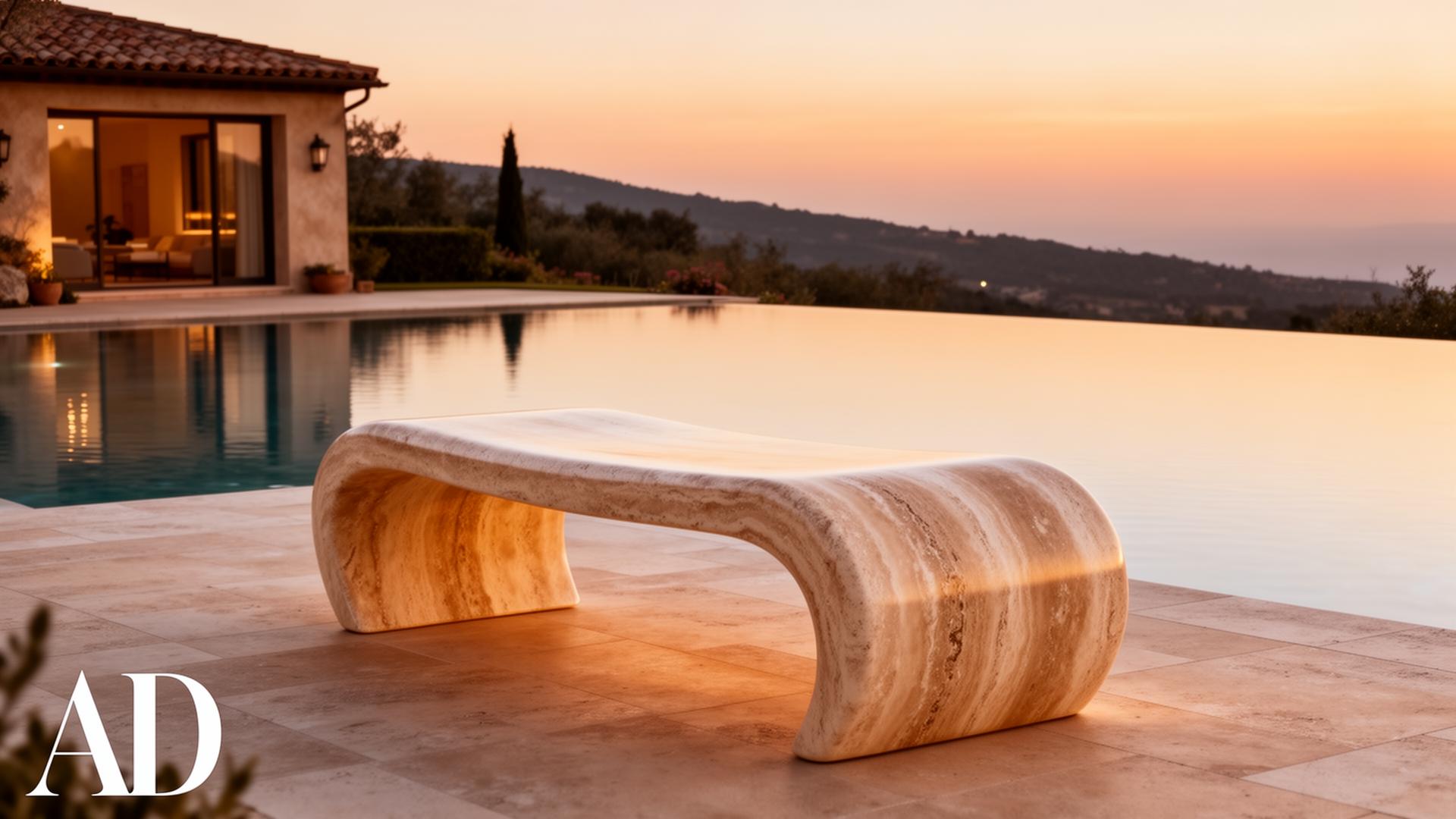 Banc Vague · Bord de piscine, Toscane